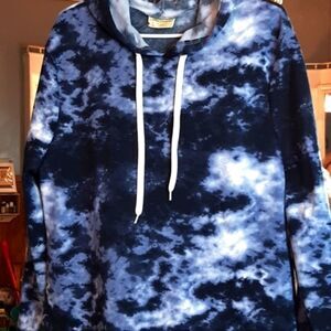 BOBBY BROOKS size L  Tie Dye Hoodie Jacket‎ blue